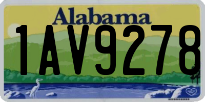 AL license plate 1AV9278