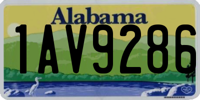 AL license plate 1AV9286