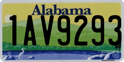 AL license plate 1AV9293