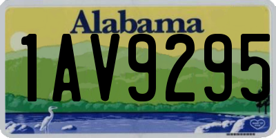 AL license plate 1AV9295