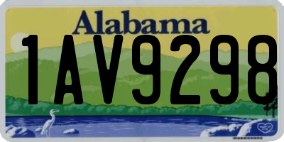 AL license plate 1AV9298