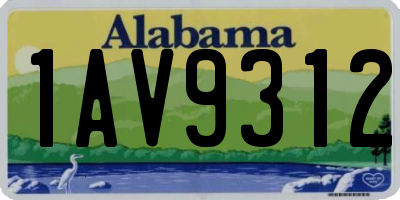 AL license plate 1AV9312