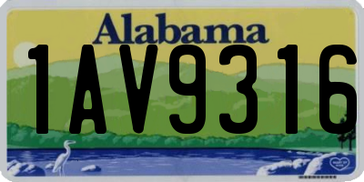 AL license plate 1AV9316