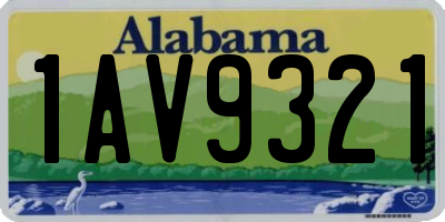 AL license plate 1AV9321