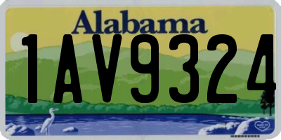 AL license plate 1AV9324