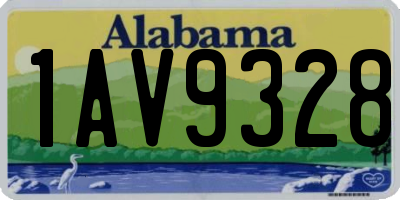 AL license plate 1AV9328
