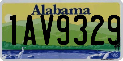 AL license plate 1AV9329