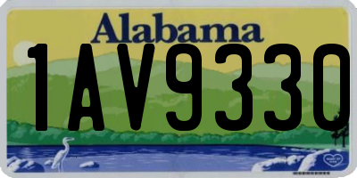 AL license plate 1AV9330