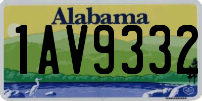 AL license plate 1AV9332