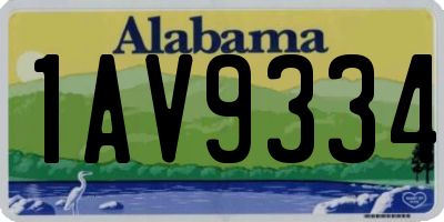 AL license plate 1AV9334