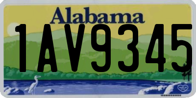 AL license plate 1AV9345