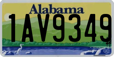 AL license plate 1AV9349