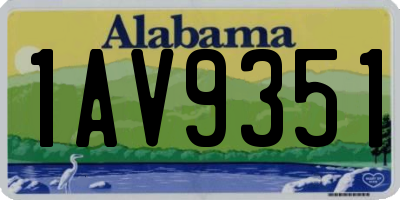 AL license plate 1AV9351