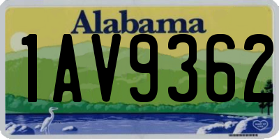 AL license plate 1AV9362