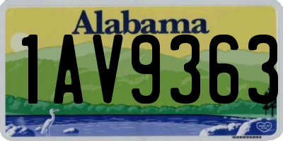 AL license plate 1AV9363