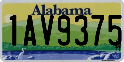 AL license plate 1AV9375
