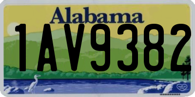 AL license plate 1AV9382