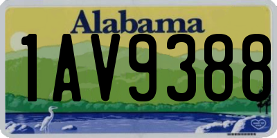 AL license plate 1AV9388