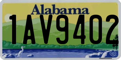 AL license plate 1AV9402