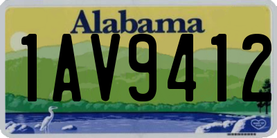 AL license plate 1AV9412