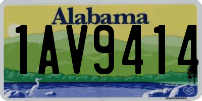 AL license plate 1AV9414