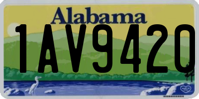 AL license plate 1AV9420