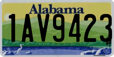 AL license plate 1AV9423