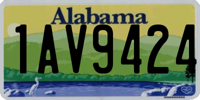 AL license plate 1AV9424