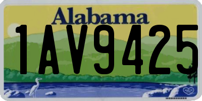 AL license plate 1AV9425