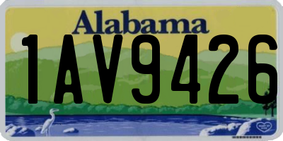 AL license plate 1AV9426