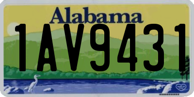 AL license plate 1AV9431