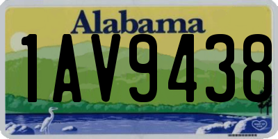AL license plate 1AV9438