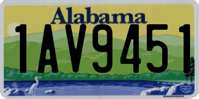 AL license plate 1AV9451