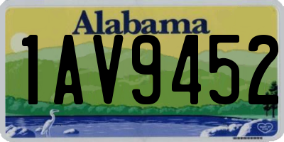 AL license plate 1AV9452