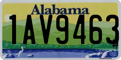 AL license plate 1AV9463