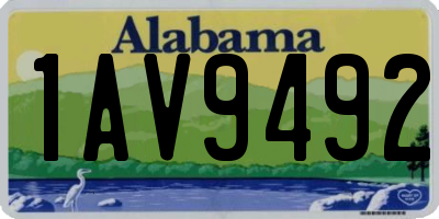 AL license plate 1AV9492