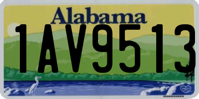 AL license plate 1AV9513