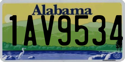 AL license plate 1AV9534