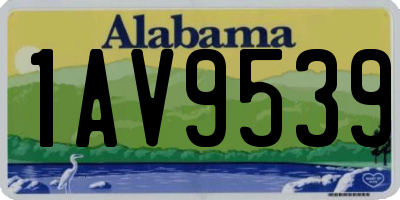 AL license plate 1AV9539