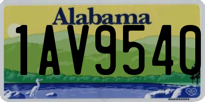 AL license plate 1AV9540