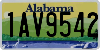 AL license plate 1AV9542