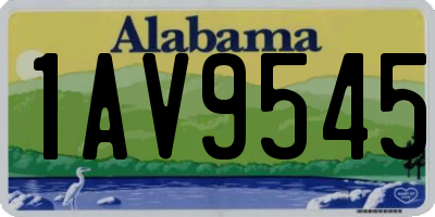 AL license plate 1AV9545