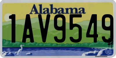 AL license plate 1AV9549