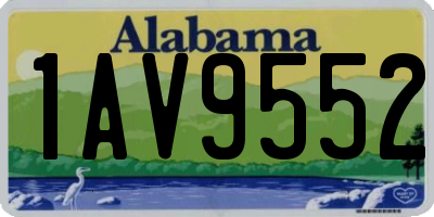 AL license plate 1AV9552