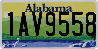 AL license plate 1AV9558