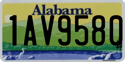 AL license plate 1AV9580