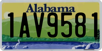 AL license plate 1AV9581