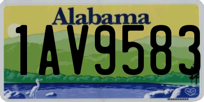 AL license plate 1AV9583