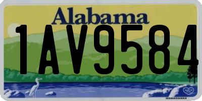 AL license plate 1AV9584