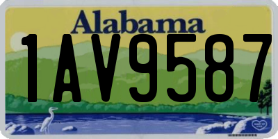 AL license plate 1AV9587